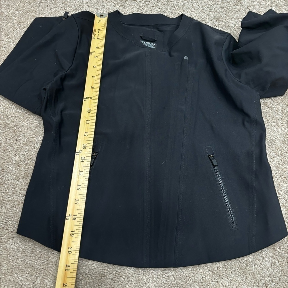 Athleta Stellar Double Front Zip Blazer Jacket Women’s Size Small - Picture 10 of 10